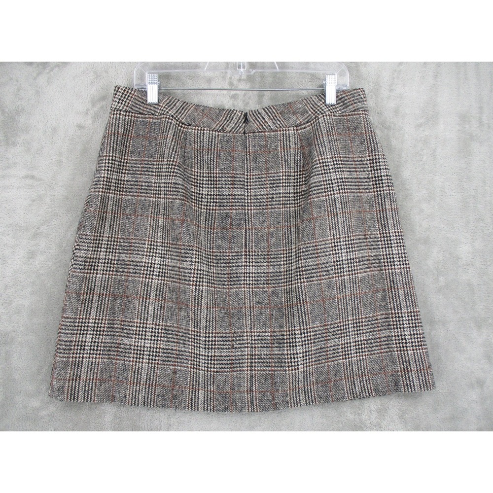 Bagatelle Collection Skirt Womens Large Plaid Velvet Trim Preppy Academia Zip - Picture 2 of 11